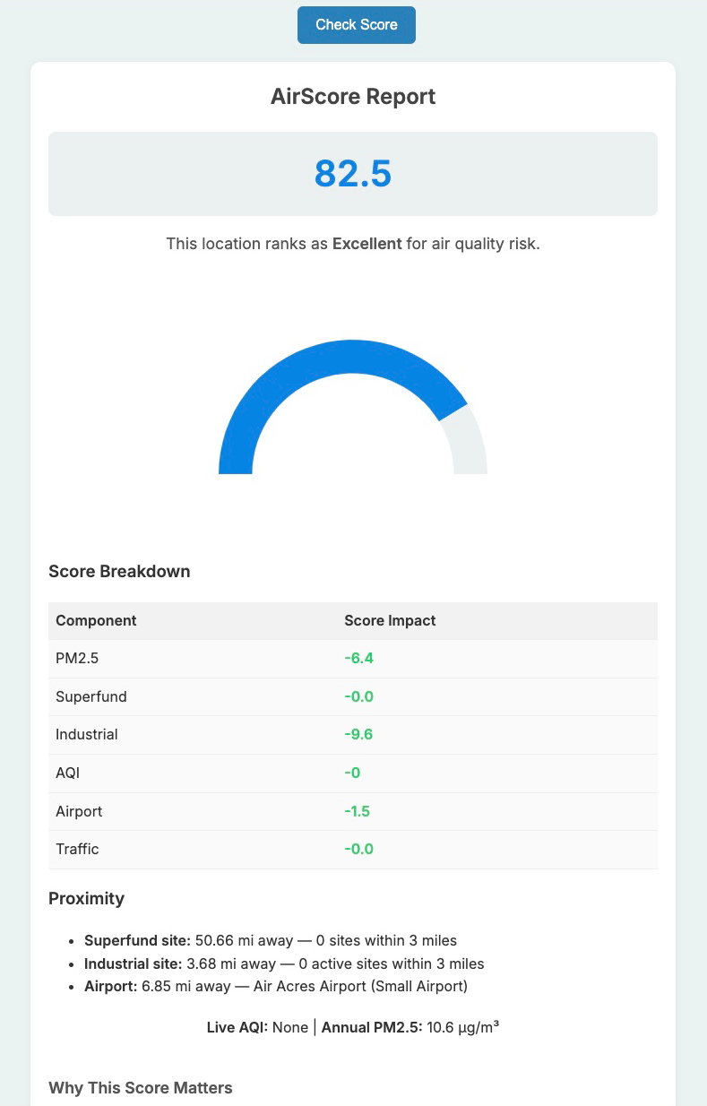AirScore demo preview